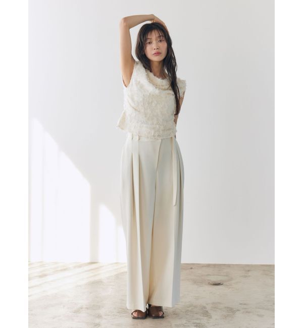 LAGUNAMOON「カットジャガードドレープブラウス」|シャツ・ブラウス|