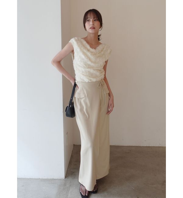 LAGUNAMOON「カットジャガードドレープブラウス」|シャツ・ブラウス|