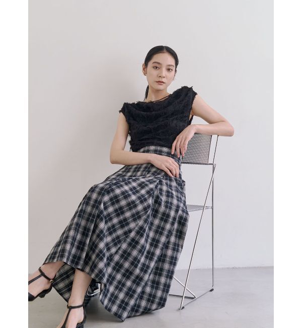 LAGUNAMOON「カットジャガードドレープブラウス」|シャツ・ブラウス|