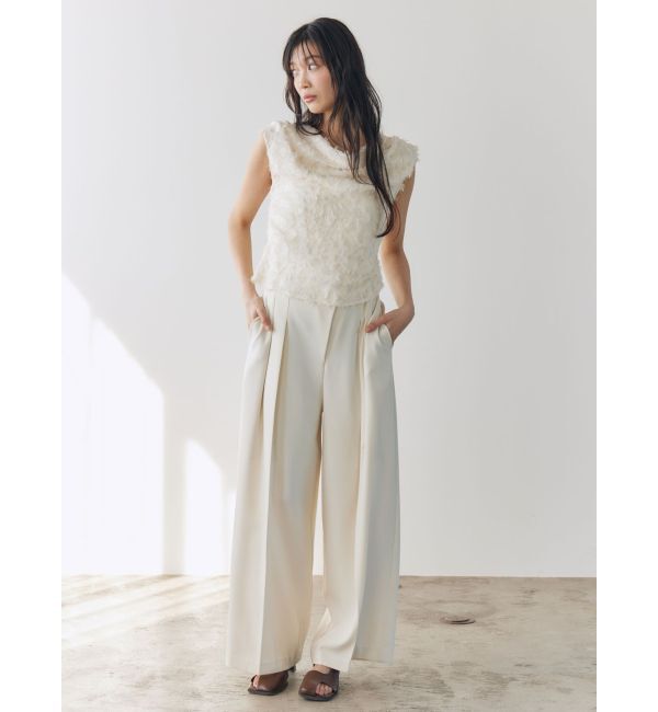 LAGUNAMOON「カットジャガードドレープブラウス」|シャツ・ブラウス|