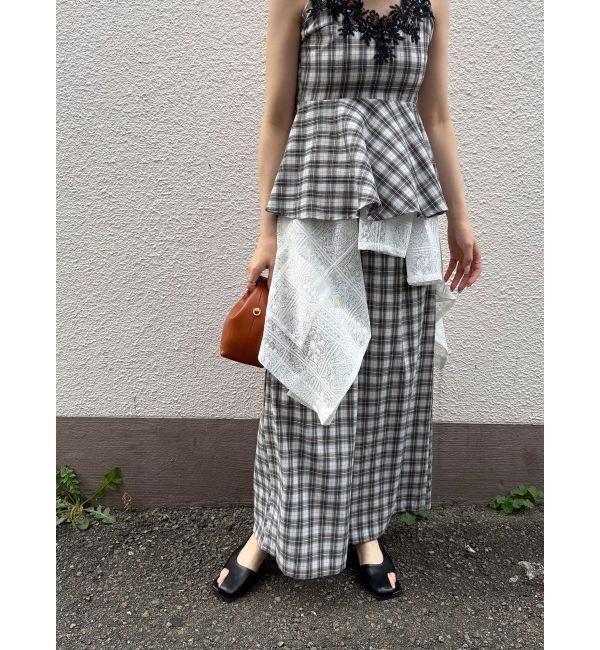 LAGUNAMOON「レースネックペプラムキャミソール」|キャミソール|