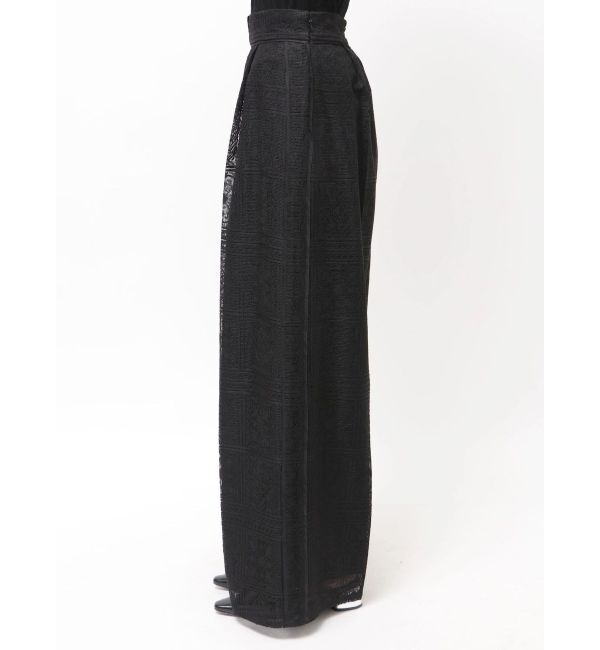 LAGUNAMOON「タイルパターンレースワイドパンツ」|その他|