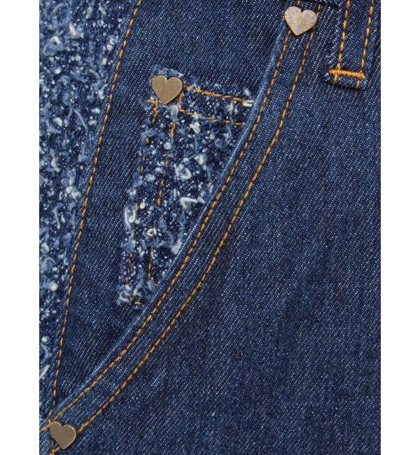 LAGUNAMOON「ハイウエストラインディティールデニムパンツ」|デニム|