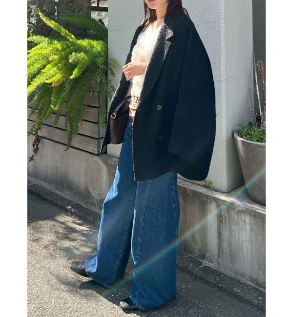 LAGUNAMOON「パッチポケットセミワイドデニムパンツ」|デニム|