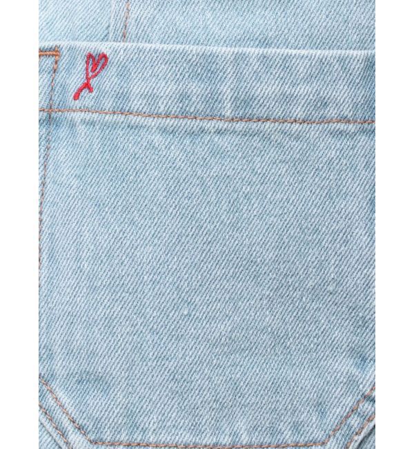 LAGUNAMOON「パッチポケットセミワイドデニムパンツ」|デニム|