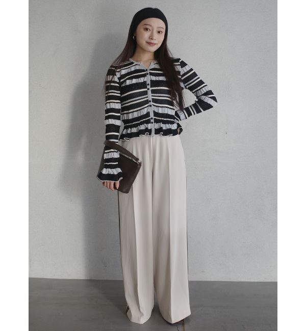 LAGUNAMOON「シアーボーダーカーデプルオーバー」|ニット・セーター|