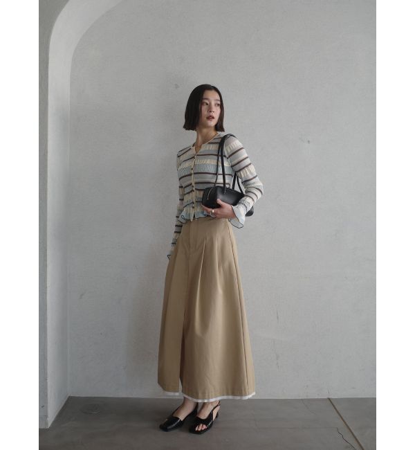 LAGUNAMOON「シアーボーダーカーデプルオーバー」|ニット・セーター|