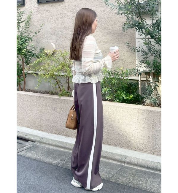 LAGUNAMOON「シアーボーダーカーデプルオーバー」|ニット・セーター|