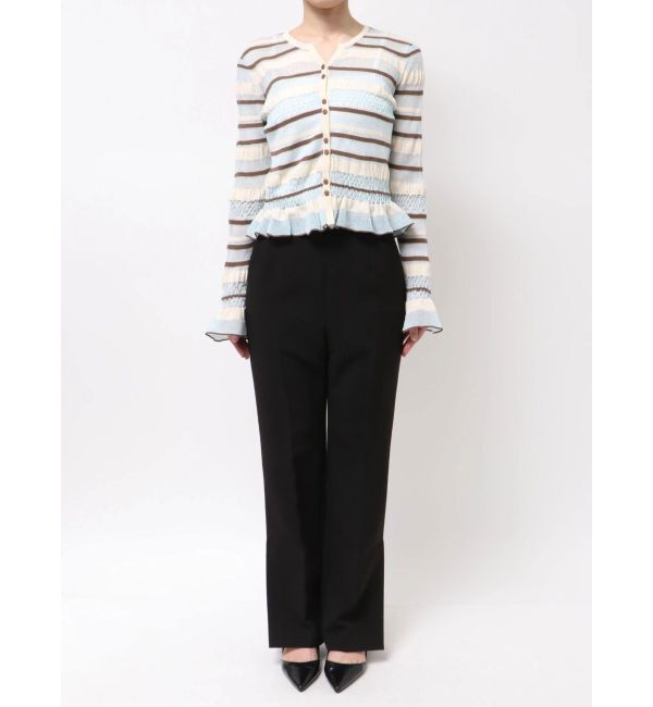 LAGUNAMOON「シアーボーダーカーデプルオーバー」|ニット・セーター|