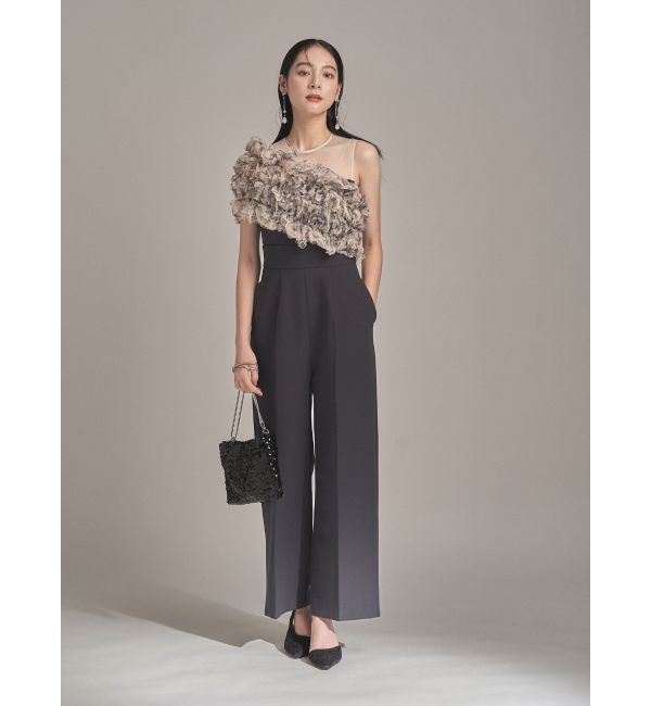 LAGUNAMOON「LADYチュールオフショルパンツドレス」|ドレス|