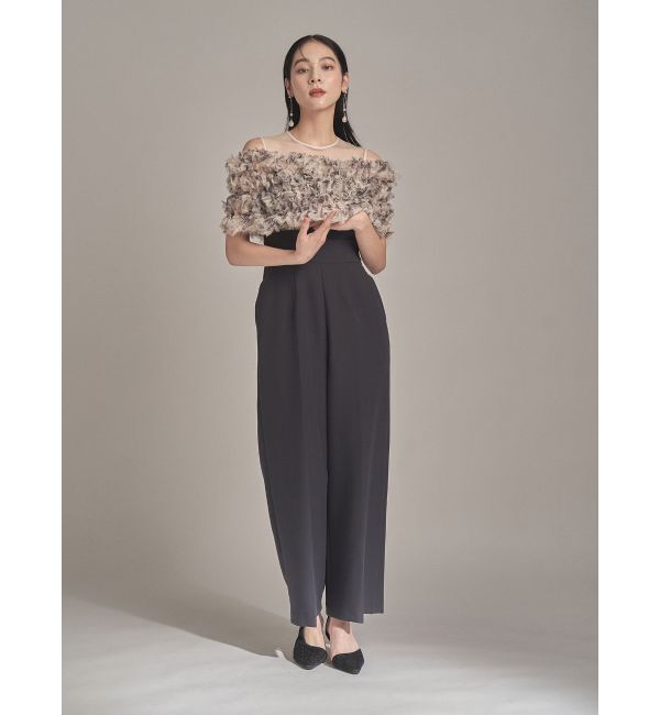 LAGUNAMOON「LADYチュールオフショルパンツドレス」|ドレス|