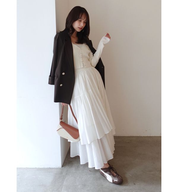 LAGUNAMOON「バイカラーボタンジャケット」|テーラードジャケット|