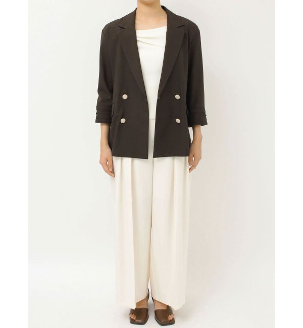 LAGUNAMOON「バイカラーボタンジャケット」|テーラードジャケット|
