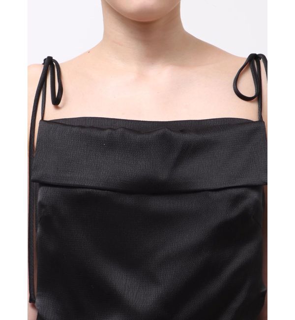 LAGUNAMOON「ハンマーサテンラペルキャミワンピース」|ワンピース|