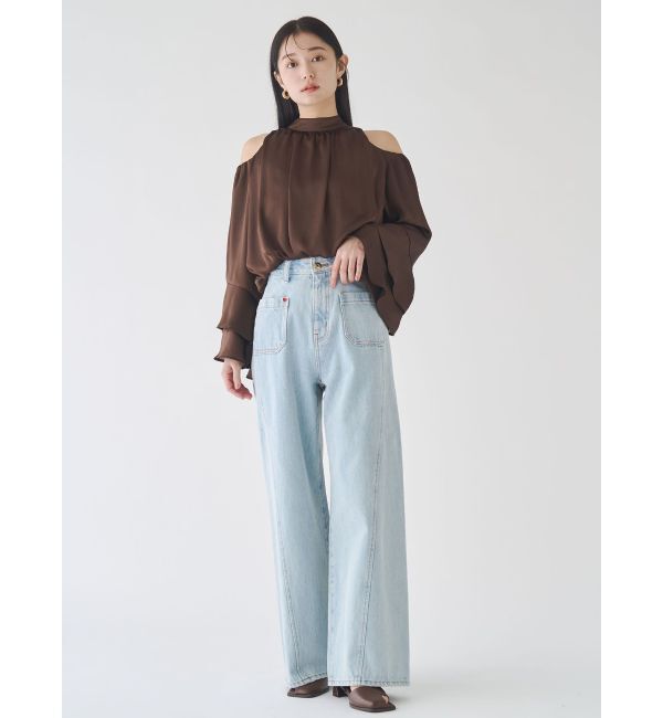 LAGUNAMOON「オープンショルダーボリュームブラウス」|シャツ・ブラウス|