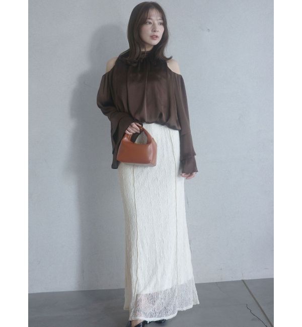 LAGUNAMOON「オープンショルダーボリュームブラウス」|シャツ・ブラウス|