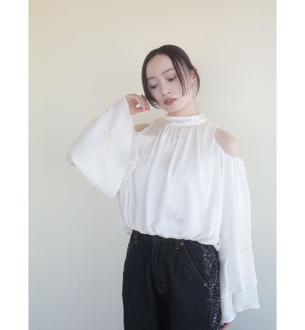 LAGUNAMOON「オープンショルダーボリュームブラウス」|シャツ・ブラウス|