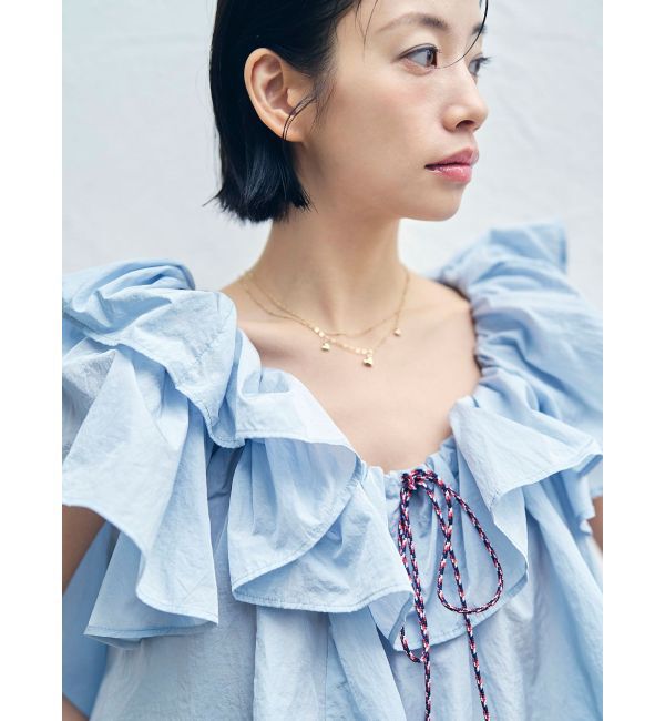 LAGUNAMOON「【FILA別注】フリルオフショルブラウス」|シャツ・ブラウス|