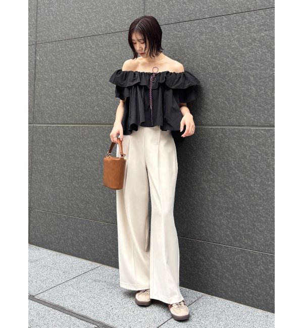 LAGUNAMOON「【FILA別注】フリルオフショルブラウス」|シャツ・ブラウス|