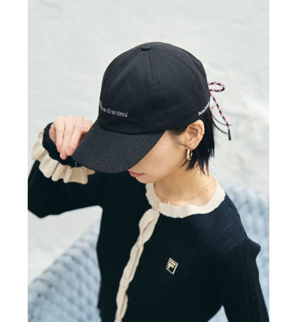 LAGUNAMOON「【FILA別注】バックリボンロゴキャップ」|キャップ・キャスケット|ブラック