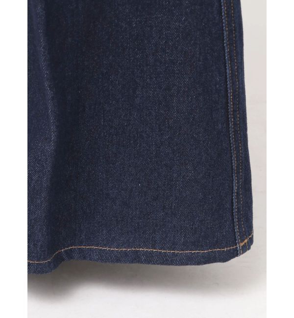 LAGUNAMOON「センタープレスワイドフレアデニムパンツ」|デニム|