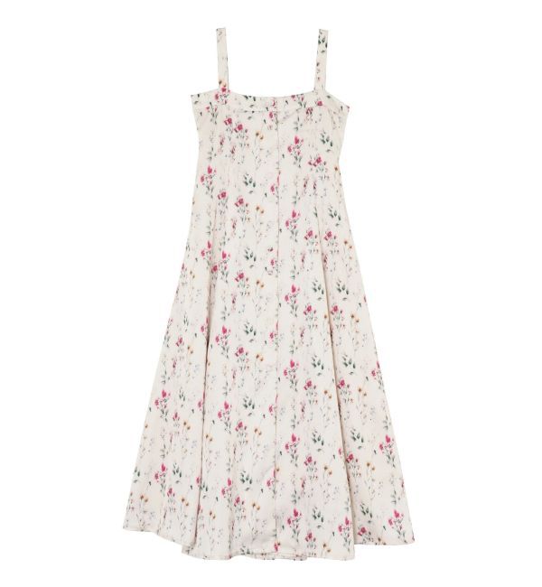 LAGUNAMOON「フロントボタンデザインフロ-ラルプリントサテンキャミワンピース」|ワンピース|