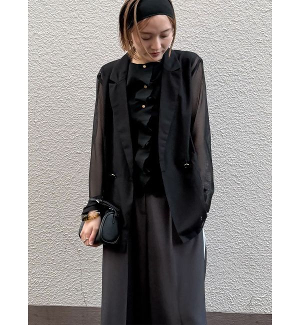 LAGUNAMOON「メッシュダブルテーラードジャケット」|テーラードジャケット|