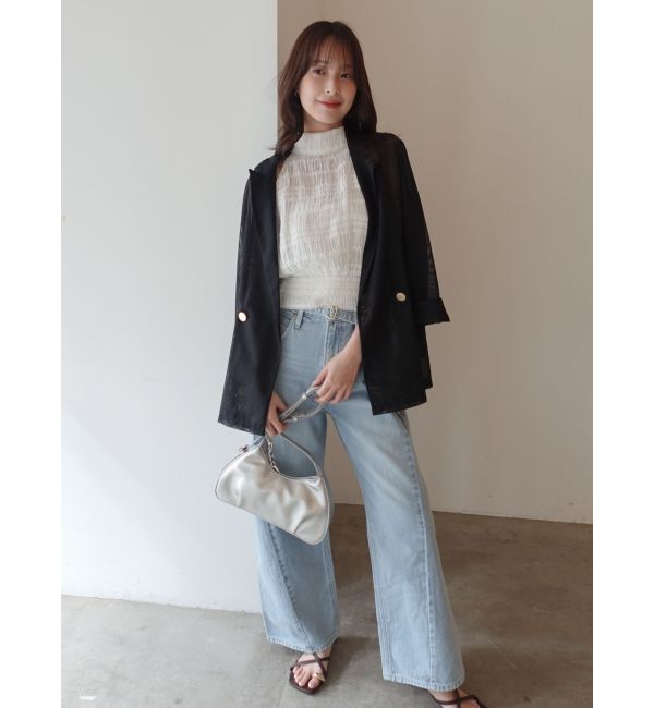 LAGUNAMOON「メッシュダブルテーラードジャケット」|テーラードジャケット|