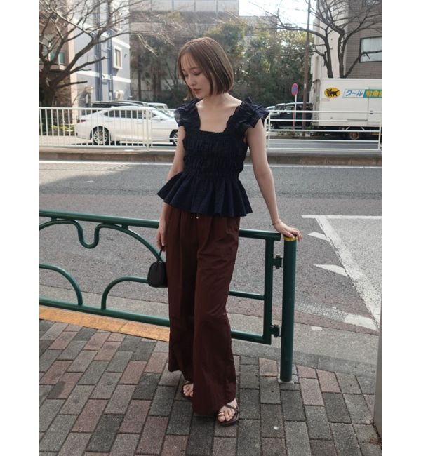 LAGUNAMOON「シアーチェックシャーリングブラウス」|シャツ・ブラウス|