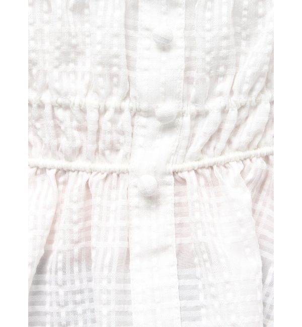 LAGUNAMOON「シアーチェックシャーリングブラウス」|シャツ・ブラウス|