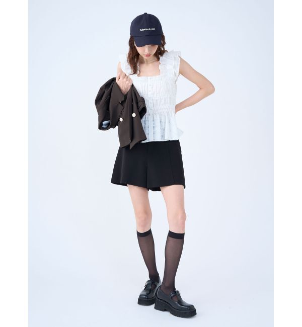 LAGUNAMOON「シアーチェックシャーリングブラウス」|シャツ・ブラウス|