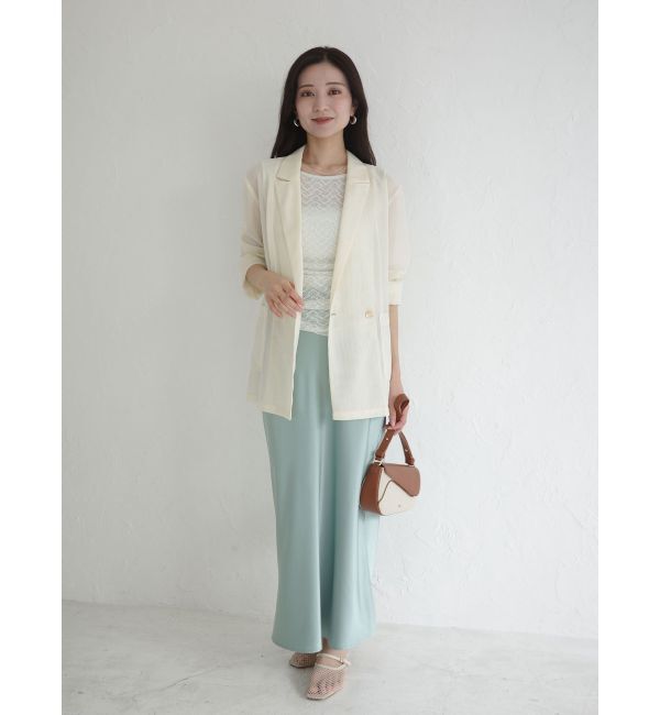 LAGUNAMOON「【接触冷感】スリットサテンナロースカート」|スカート|