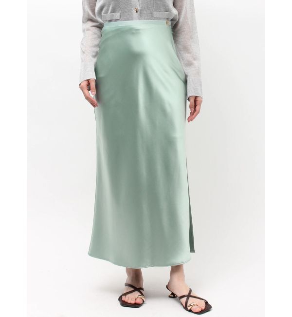 LAGUNAMOON「【接触冷感】スリットサテンナロースカート」|スカート|