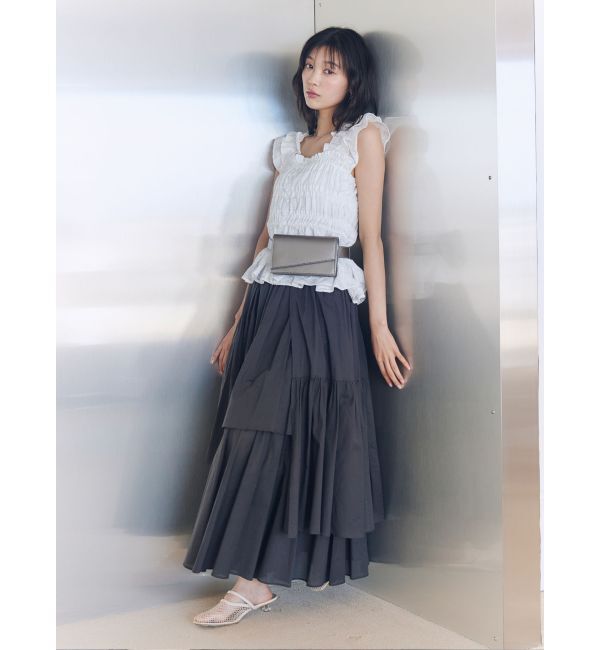 LAGUNAMOON「アシメティアードコットンスカート」|スカート|