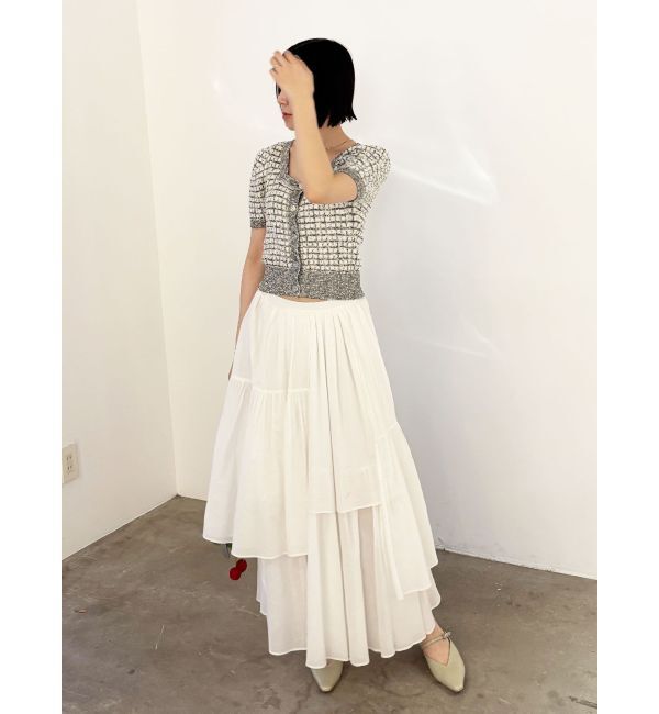 LAGUNAMOON「アシメティアードコットンスカート」|スカート|