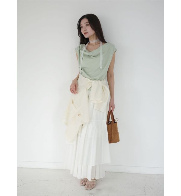 LAGUNAMOON「アシメティアードコットンスカート」|スカート|