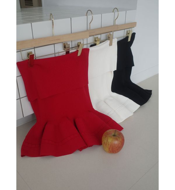 LAGUNAMOON「ペプラムオフショルニットプルオーバー」|ニット・セーター|