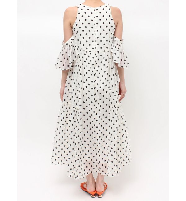 LAGUNAMOON「2WAYシアードットプリントギャザーフレアワンピース」|ワンピース|