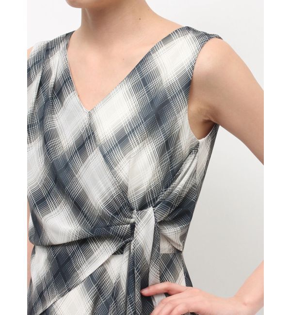 LAGUNAMOON「ノットカシュクールチェックワンピース」|ワンピース|