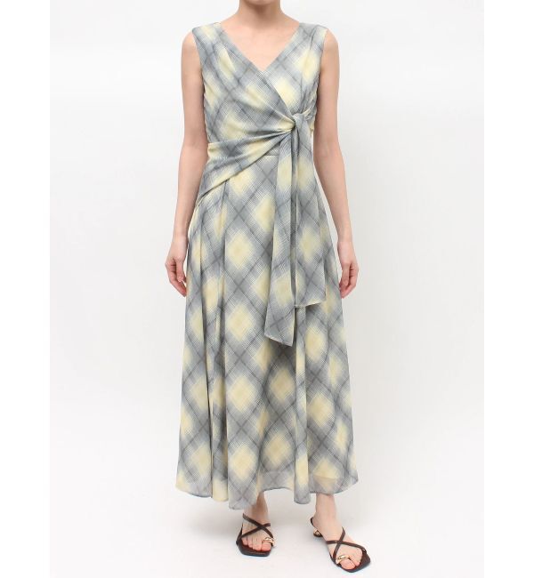LAGUNAMOON「ノットカシュクールチェックワンピース」|ワンピース|