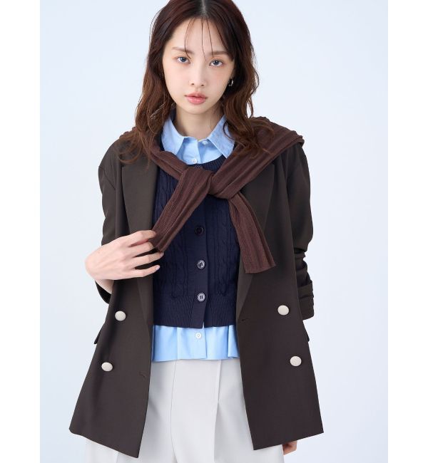 LAGUNAMOON「コットンアイレットニットカーディガン」|カーディガン|