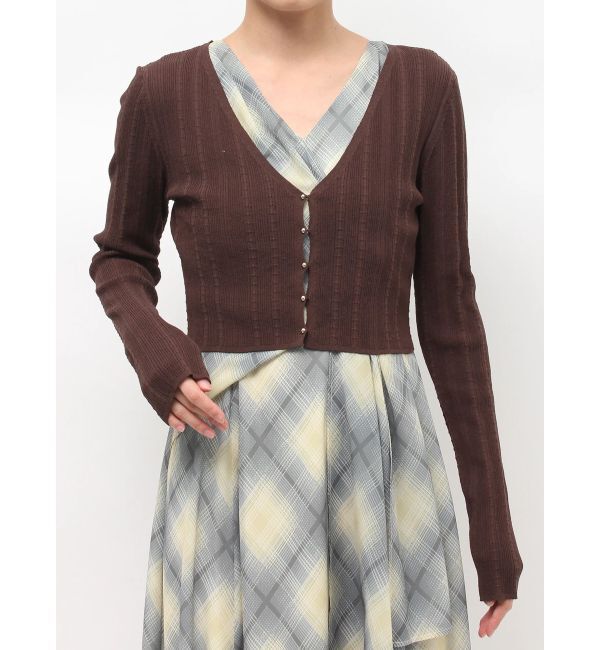 LAGUNAMOON「コットンアイレットニットカーディガン」|カーディガン|