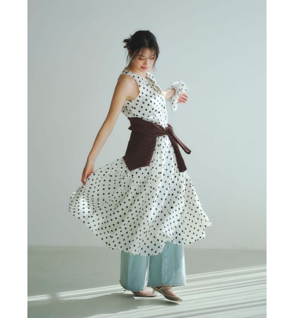 LAGUNAMOON「コットンアイレットニットカーディガン」|カーディガン|ブラウン