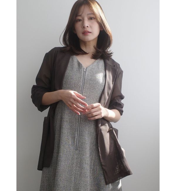 LAGUNAMOON「フロントZIPミックスカラーワンピース」|ワンピース|