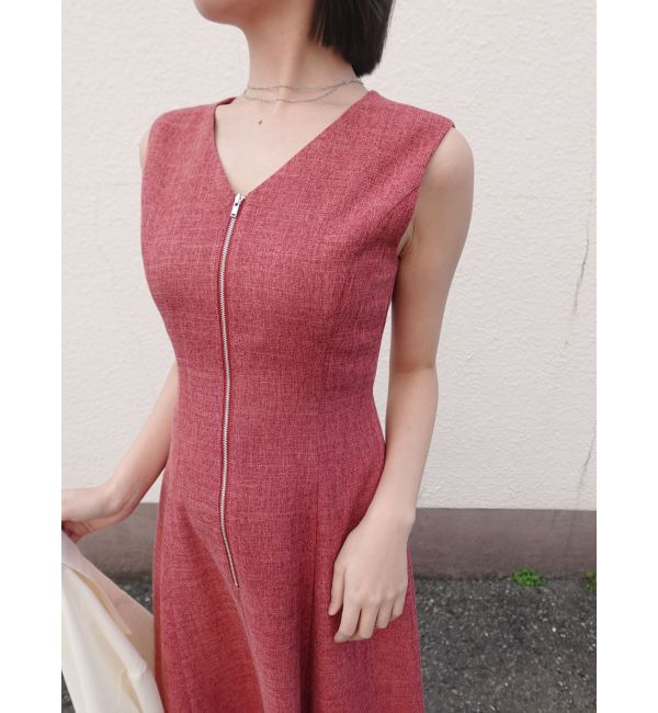 LAGUNAMOON「フロントZIPミックスカラーワンピース」|ワンピース|