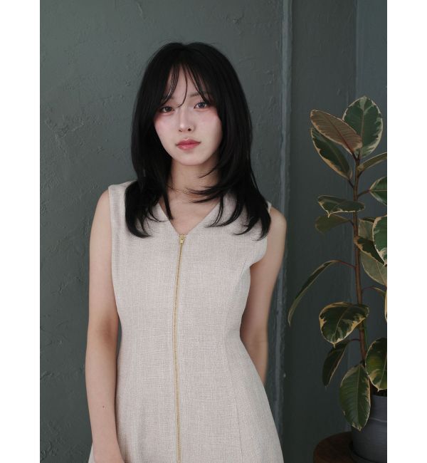 LAGUNAMOON「フロントZIPミックスカラーワンピース」|ワンピース|