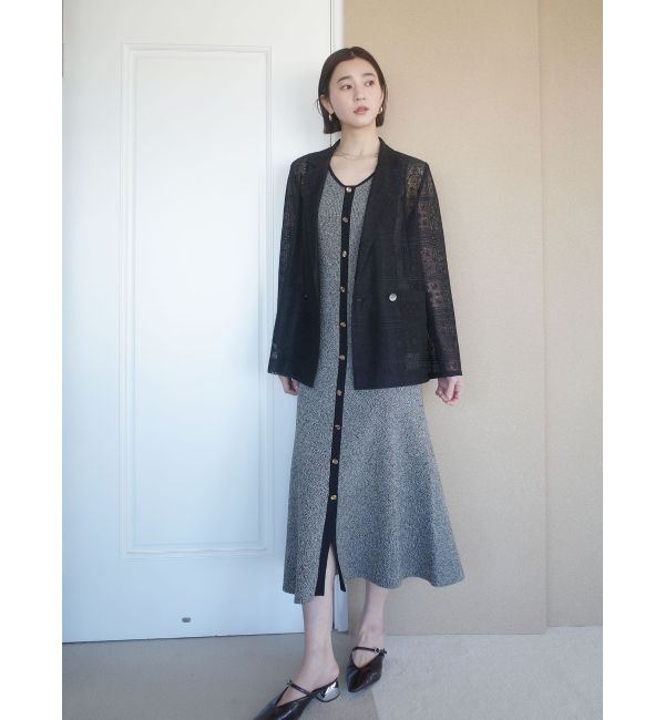 LAGUNAMOON「フロントボタンランジニットワンピース」|ワンピース|