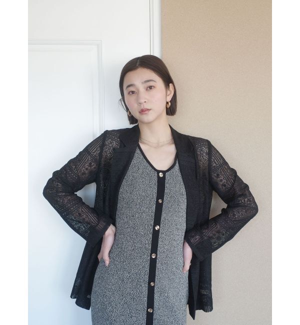 LAGUNAMOON「フロントボタンランジニットワンピース」|ワンピース|