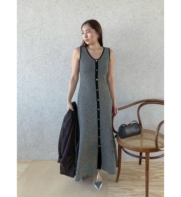 LAGUNAMOON「フロントボタンランジニットワンピース」|ワンピース|