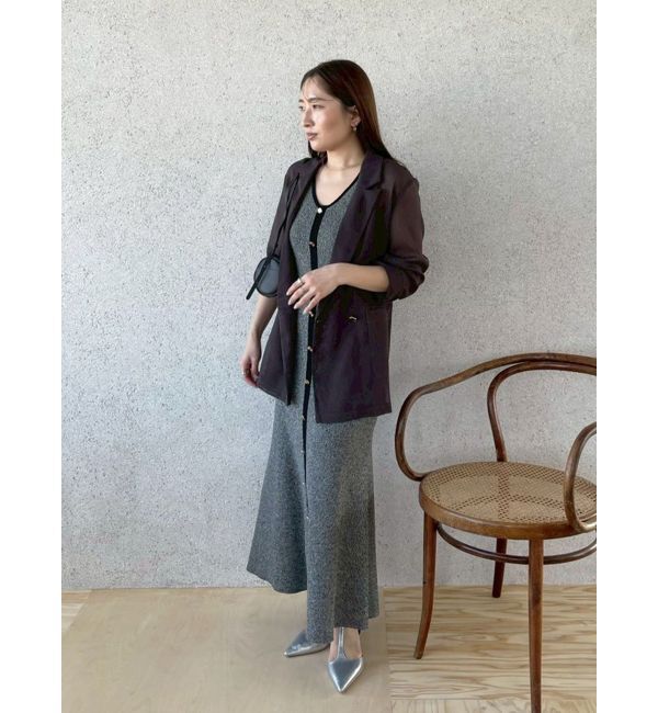 LAGUNAMOON「フロントボタンランジニットワンピース」|ワンピース|